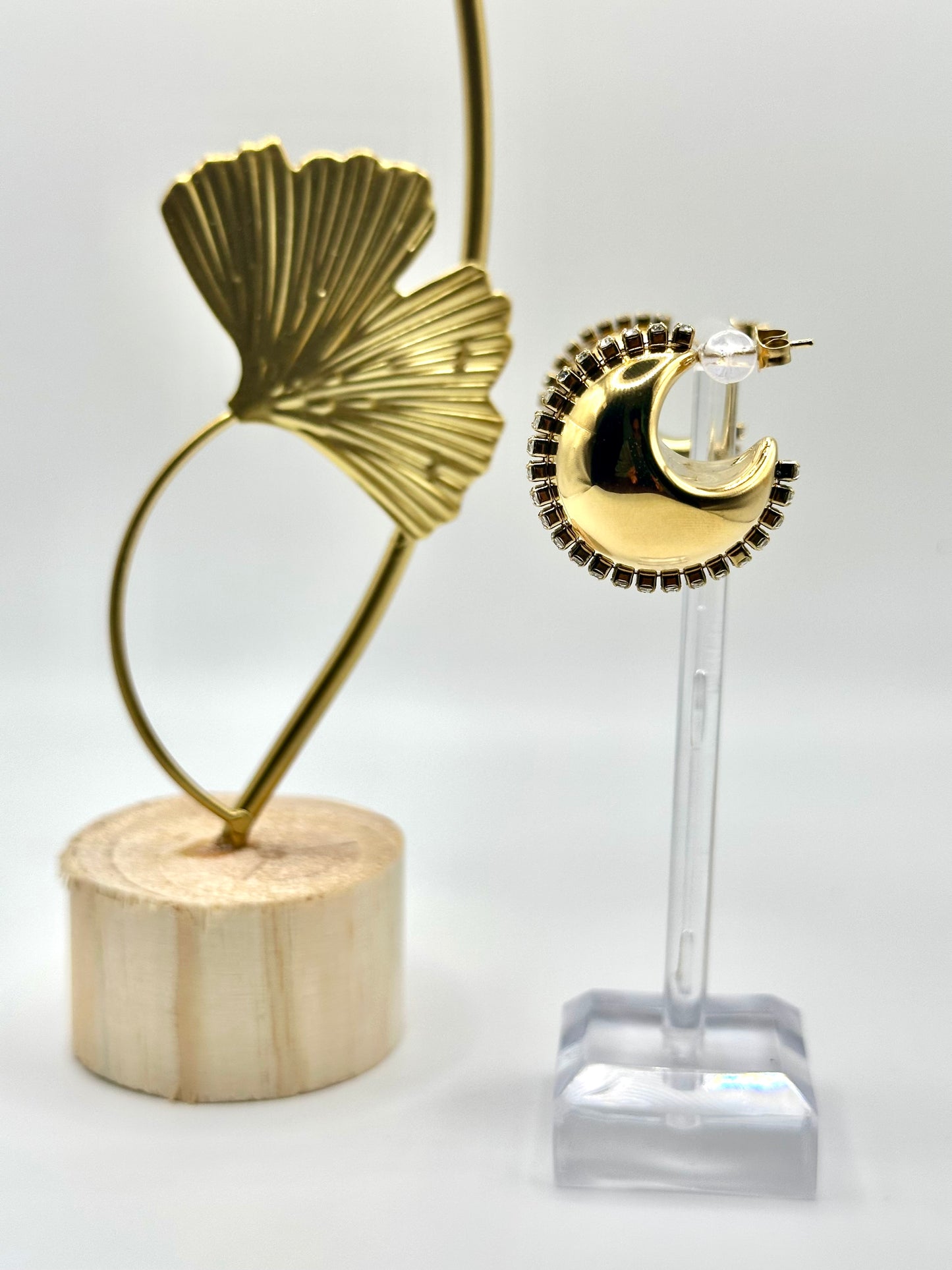 Orecchini Luna Bombata - Aurea Accessori