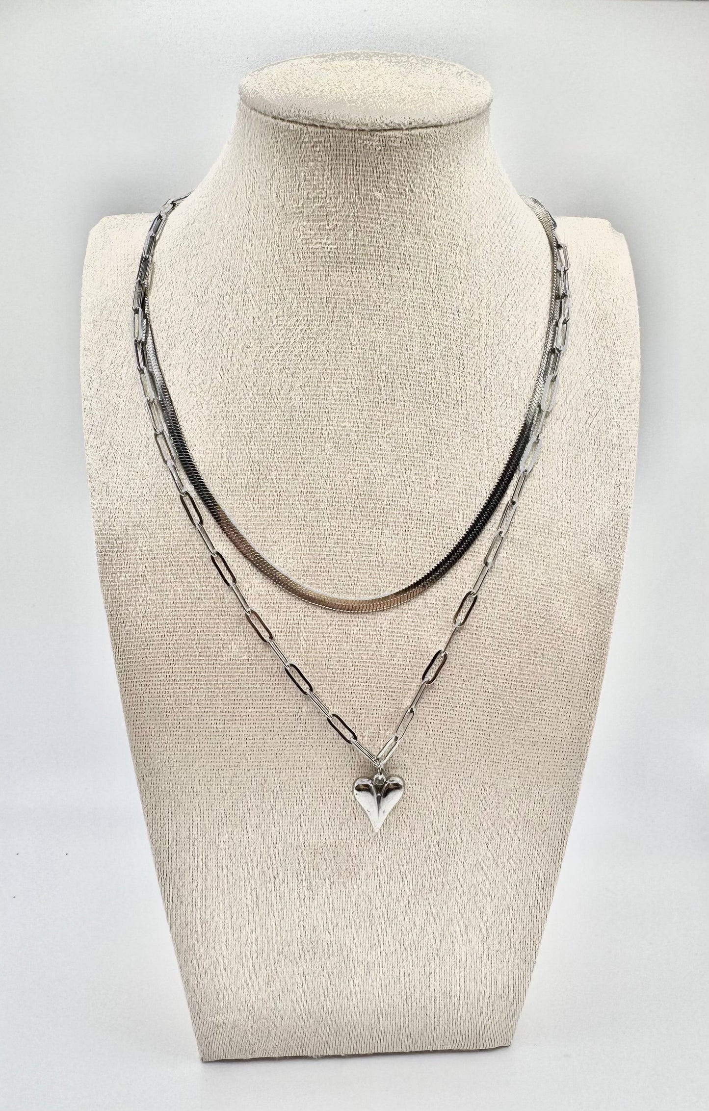 Collana Doppio Filo Cuore - Aurea Accessori