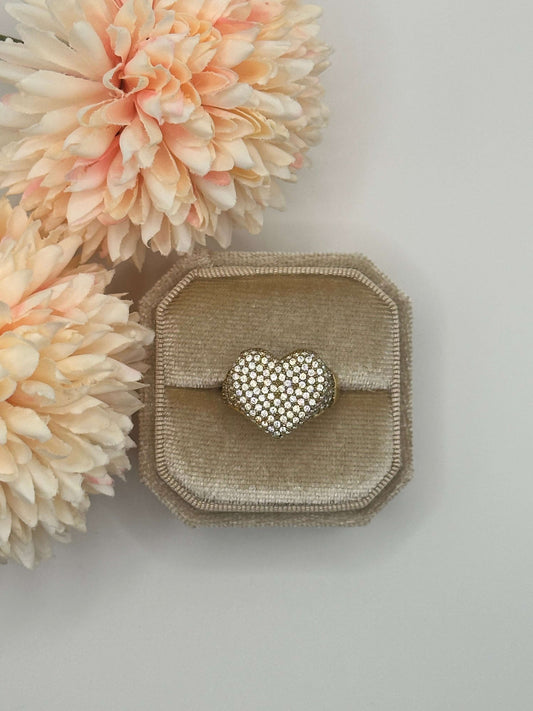 Anello Cuore Strass - Aurea Accessori