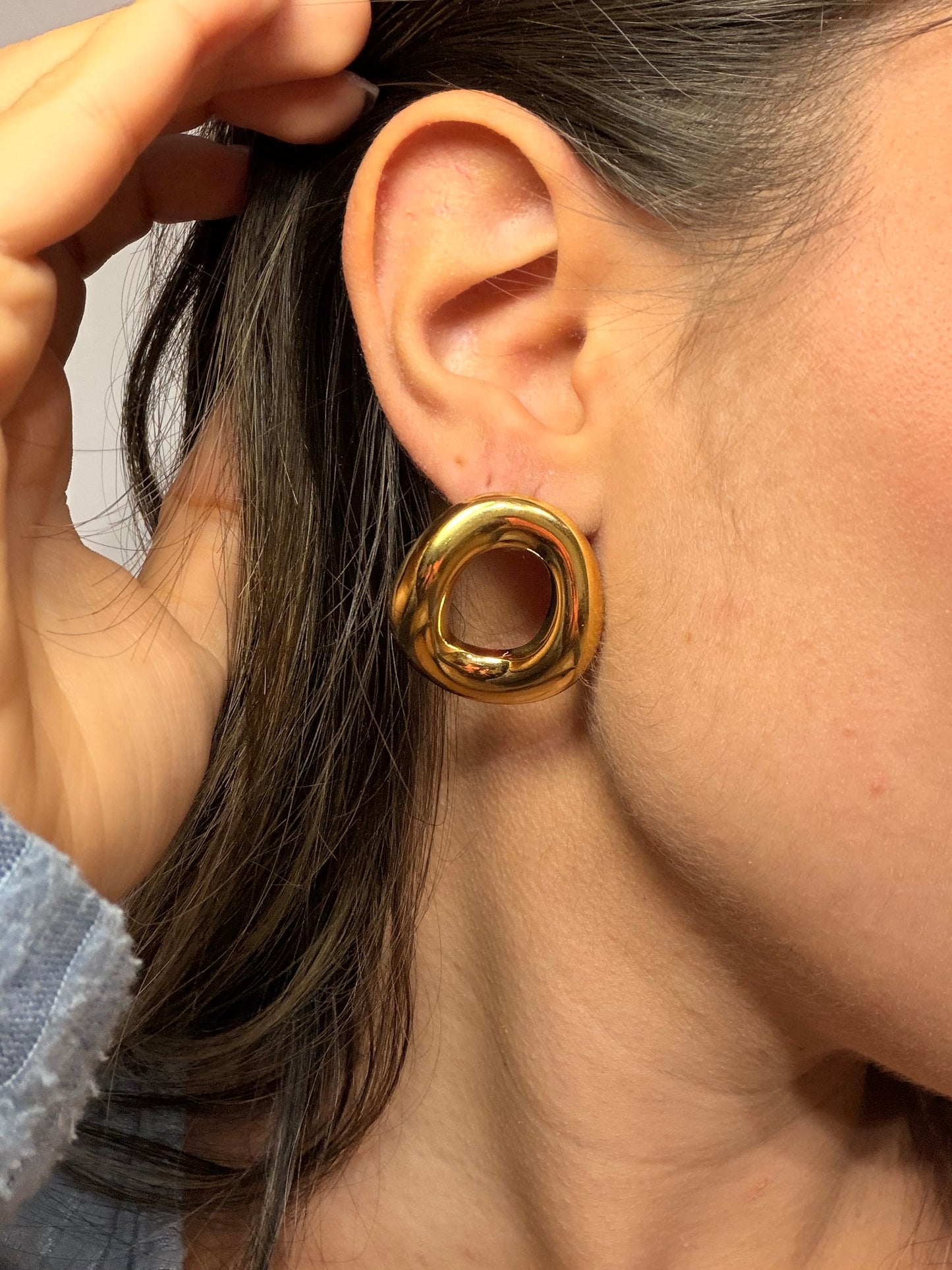 Orecchini Wave Hoops