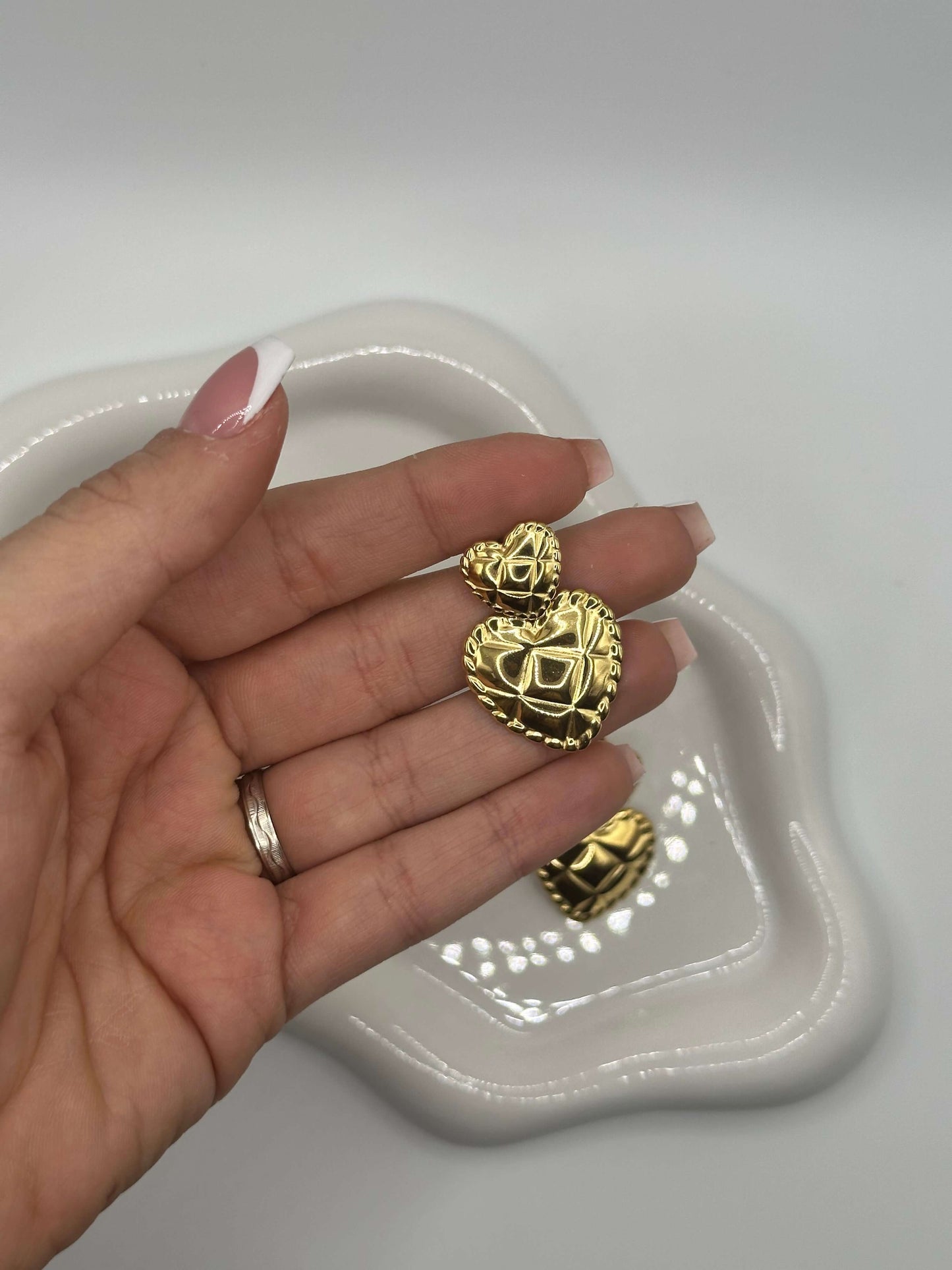 Orecchini Doppio Cuore - Aurea Accessori