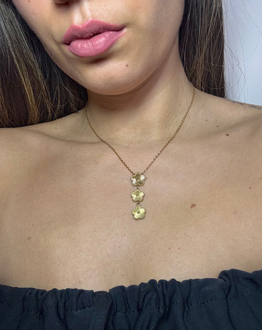 Collana Tris Di Fiori - Aurea Accessori