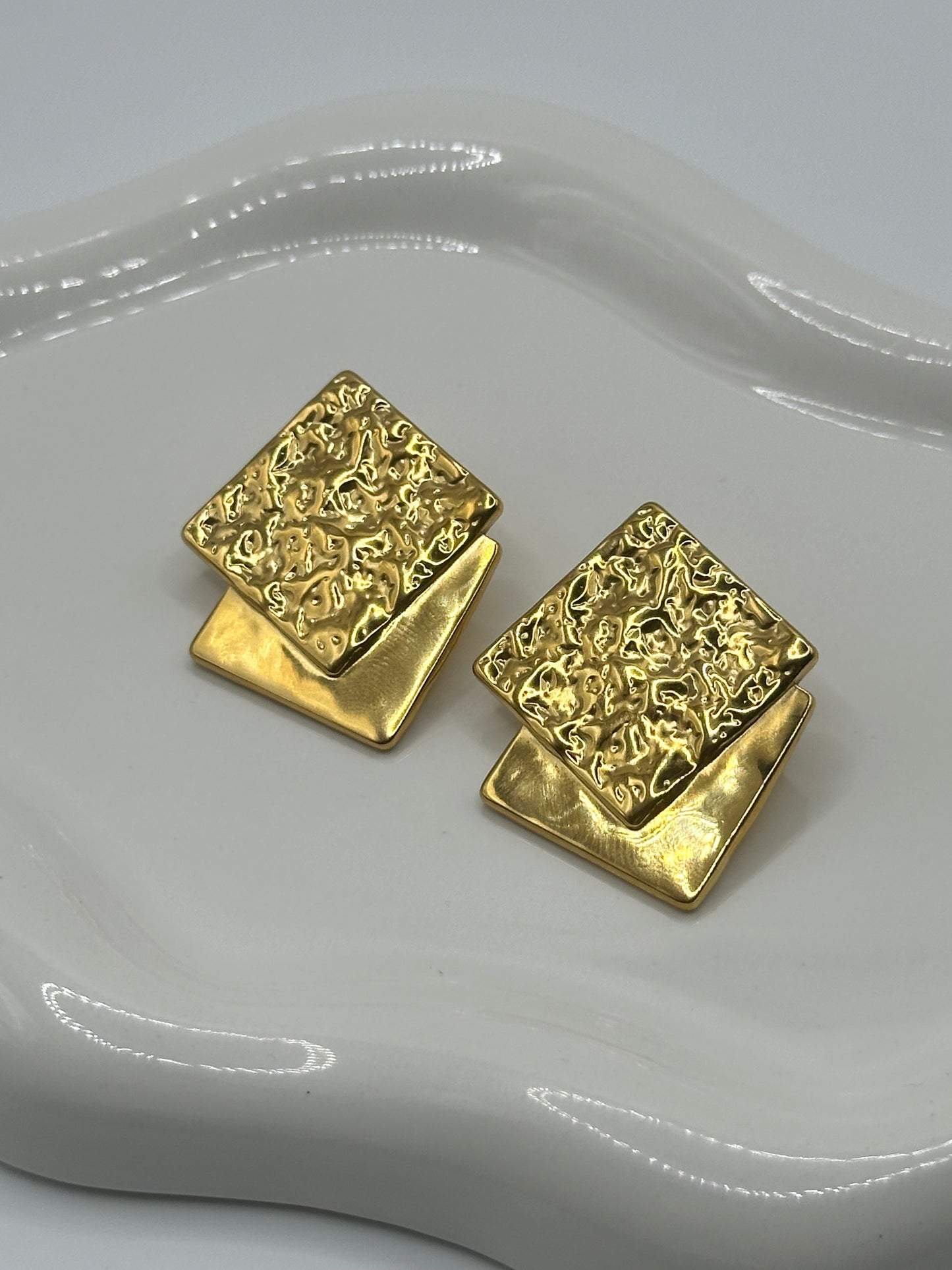 Orecchini doppio quadrante - Aurea Accessori