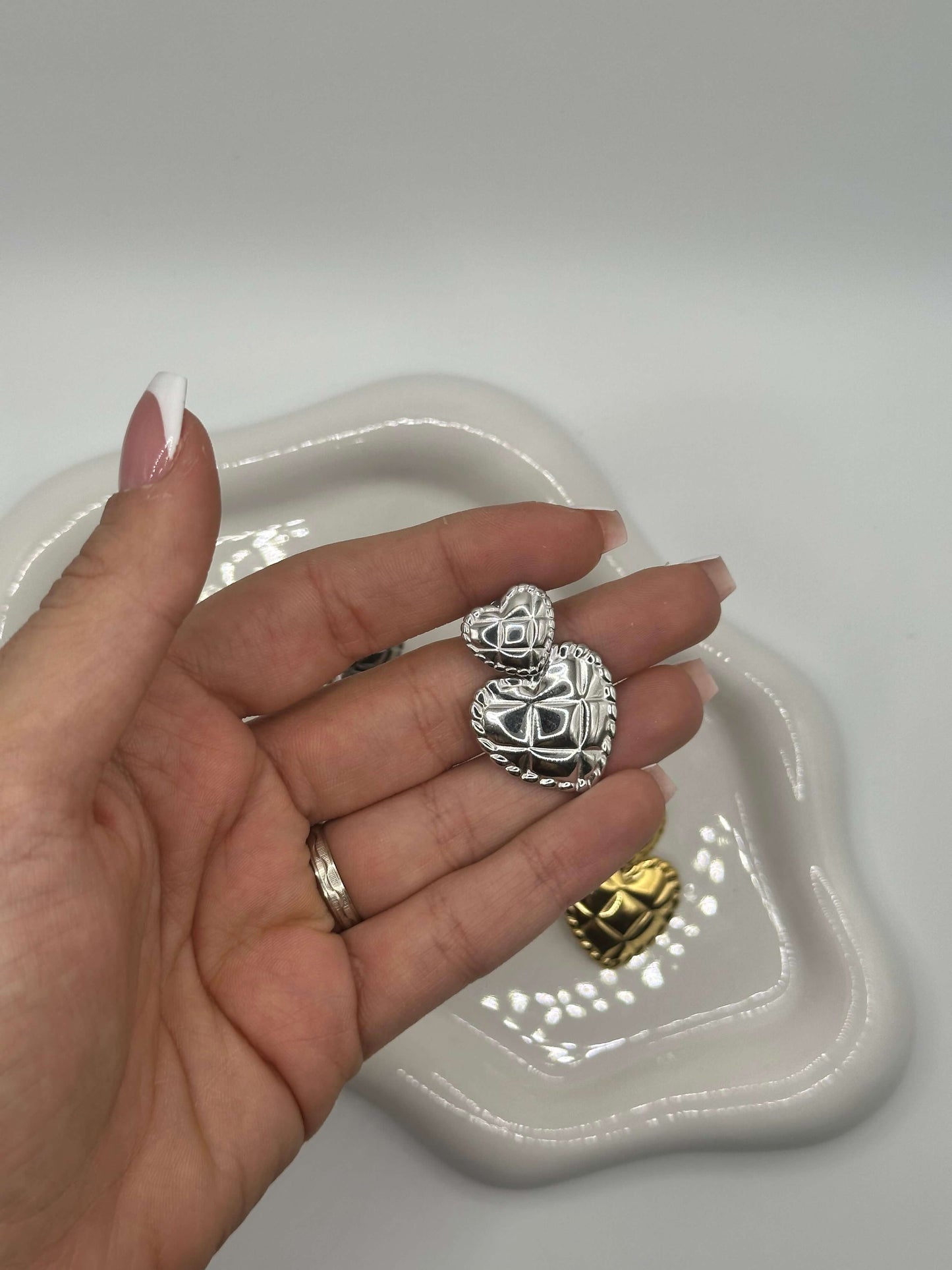 Orecchini Doppio Cuore - Aurea Accessori