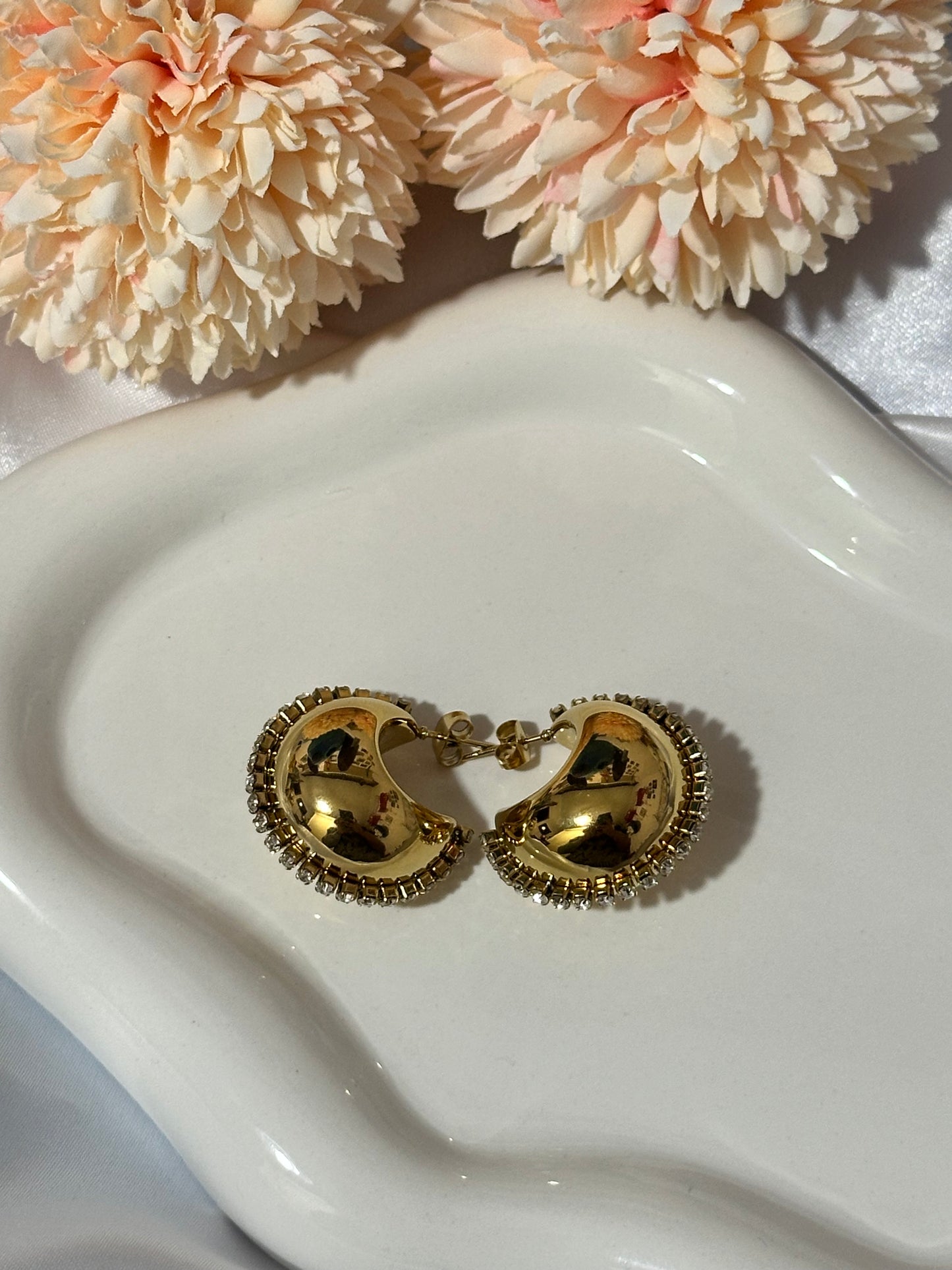 Orecchini Luna Bombata - Aurea Accessori