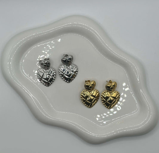 Orecchini Doppio Cuore - Aurea Accessori
