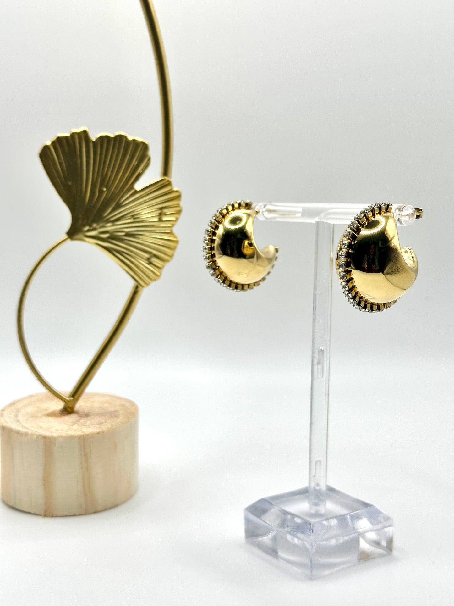 Orecchini Luna Bombata - Aurea Accessori