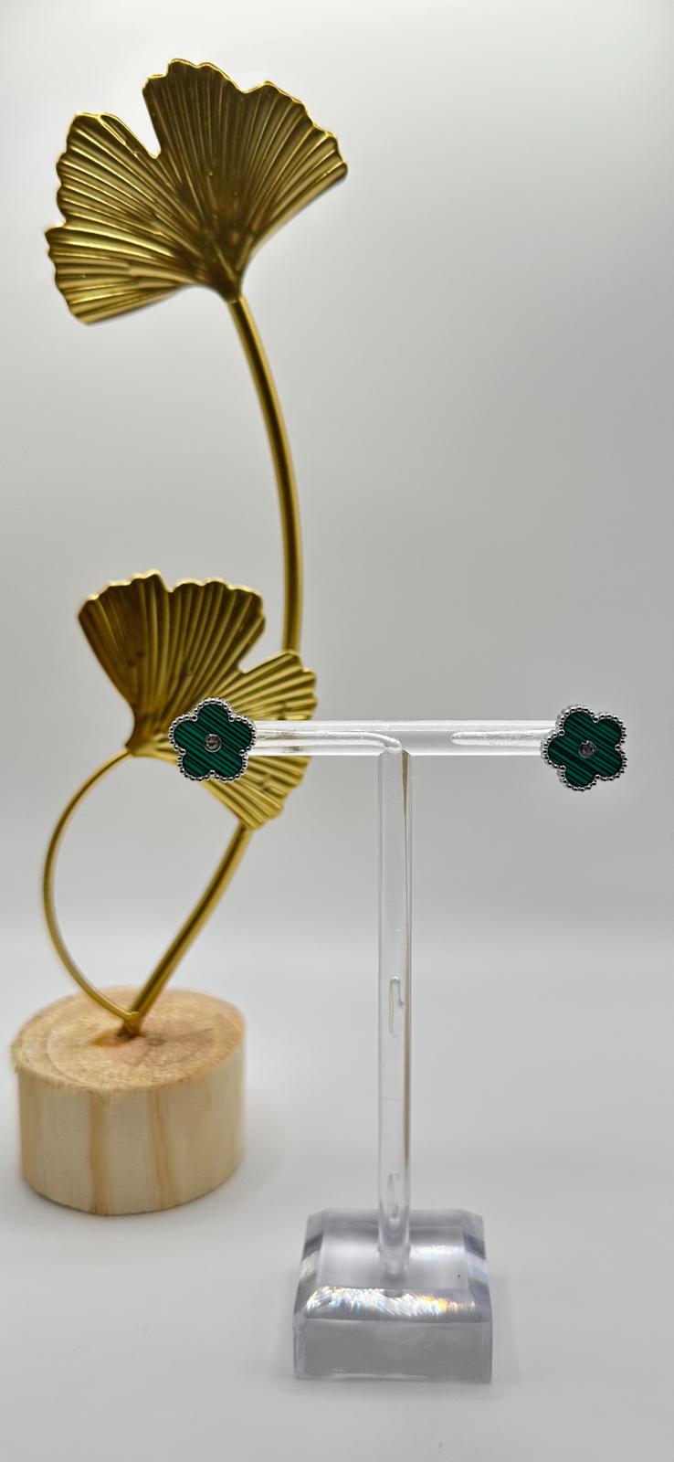 Orecchini Fiore con Zircone - Aurea Accessori