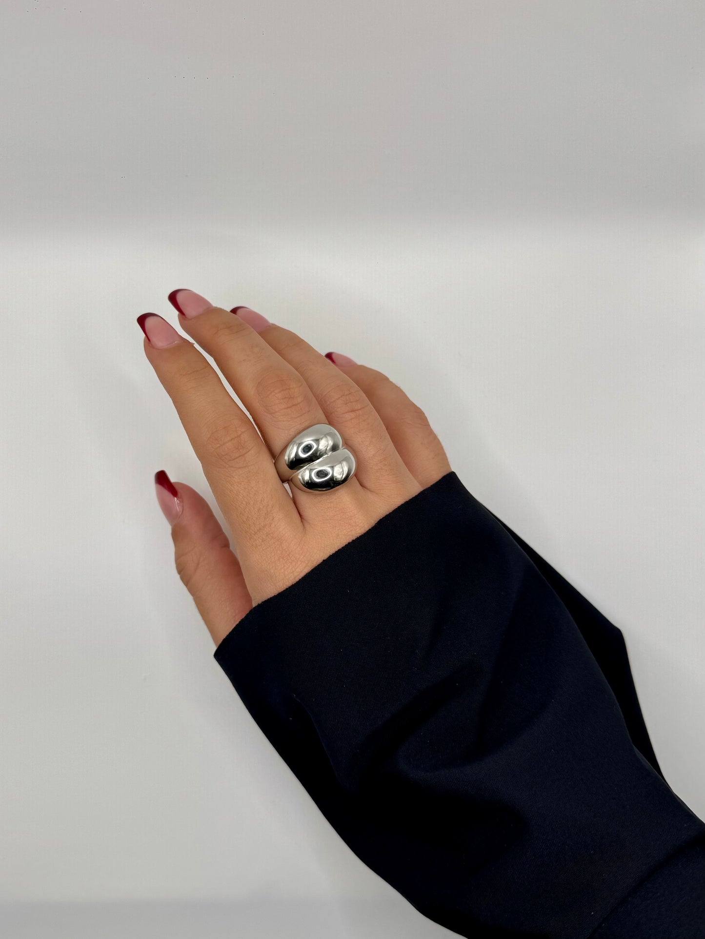 Anello Doppia Fascia Bombata - Aurea Accessori