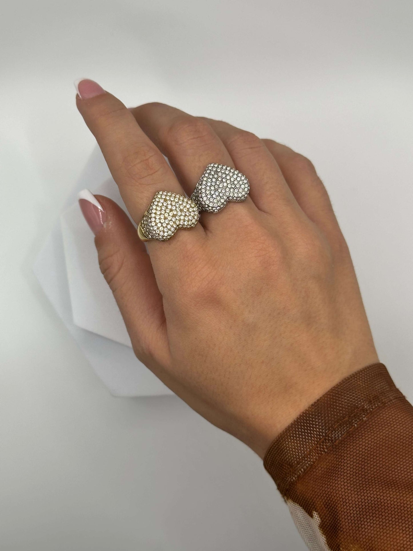 Anello Cuore Strass - Aurea Accessori