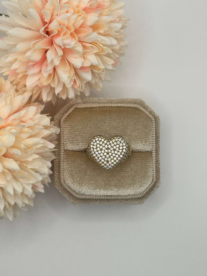 Anello Cuore Strass - Aurea Accessori