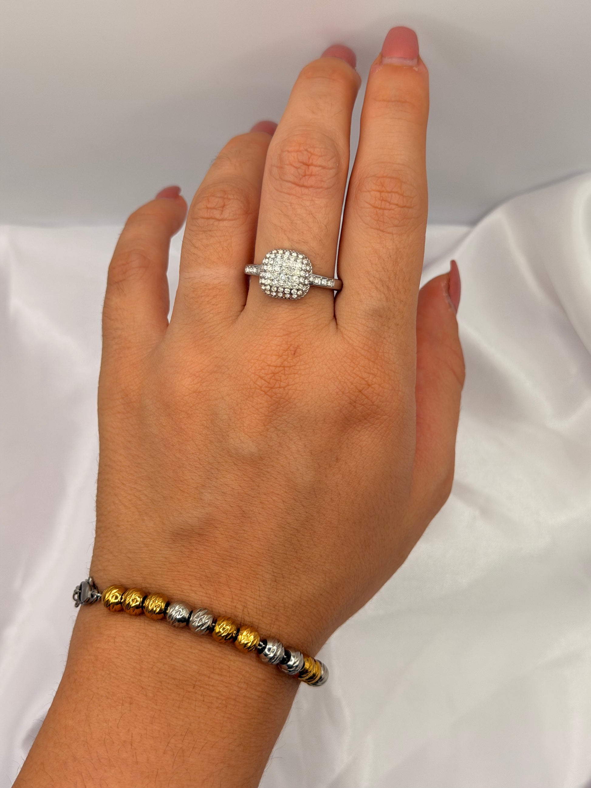 Anello Shimmer Block - Aurea Accessori