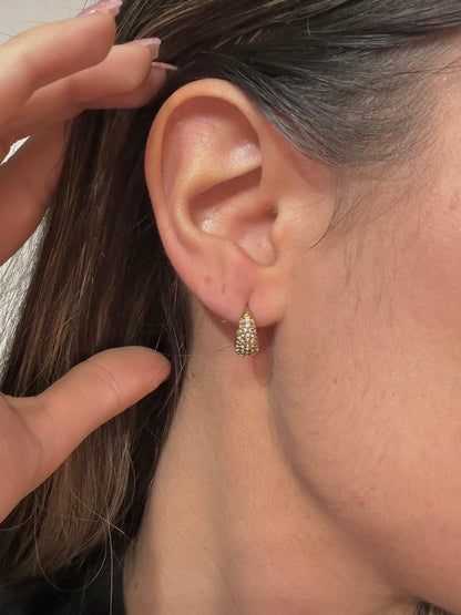 Orecchini Hoop strass - Aurea Accessori