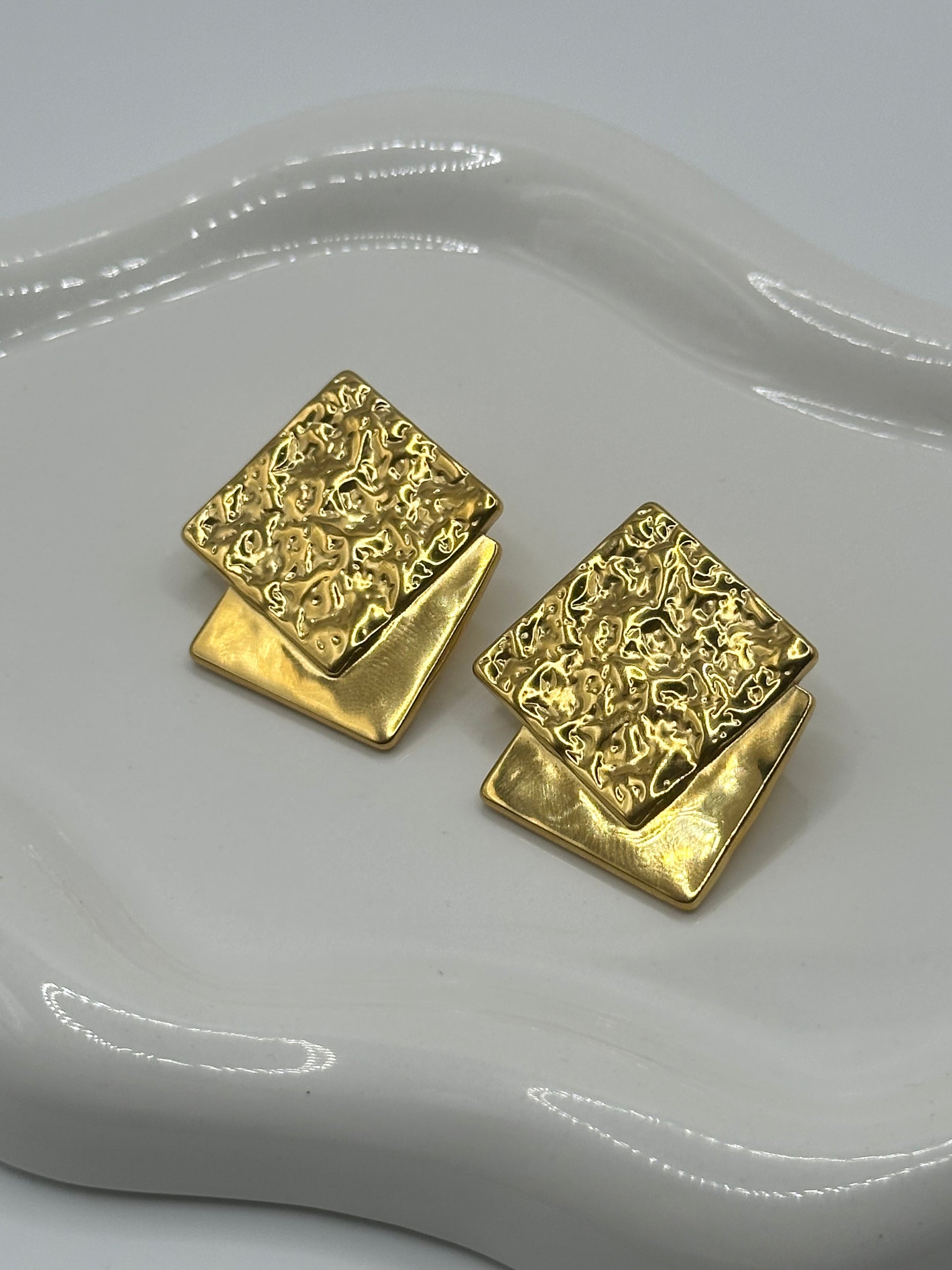 Orecchini doppio quadrante - Aurea Accessori