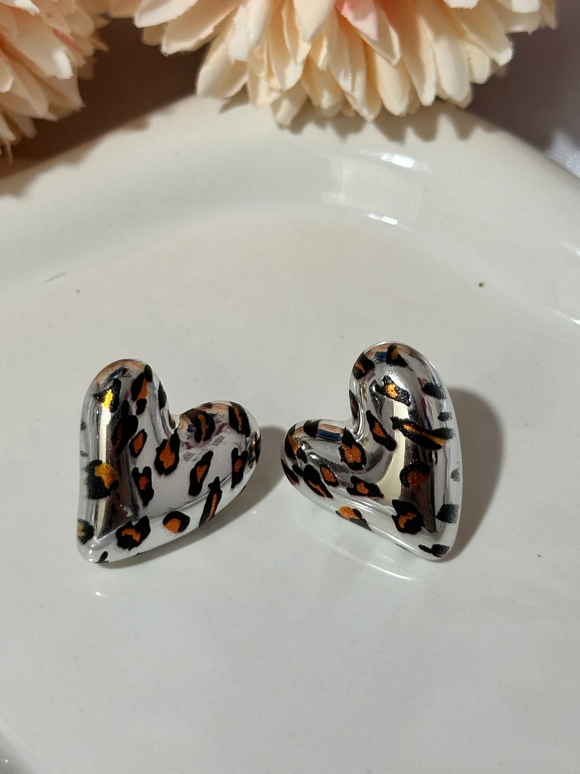 Orecchini Cuore Animalier - Aurea Accessori