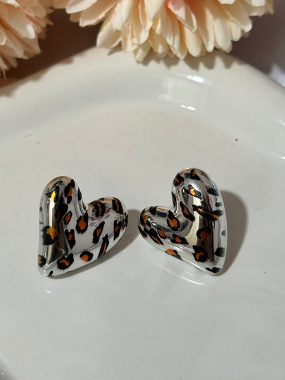 Orecchini Cuore Animalier - Aurea Accessori